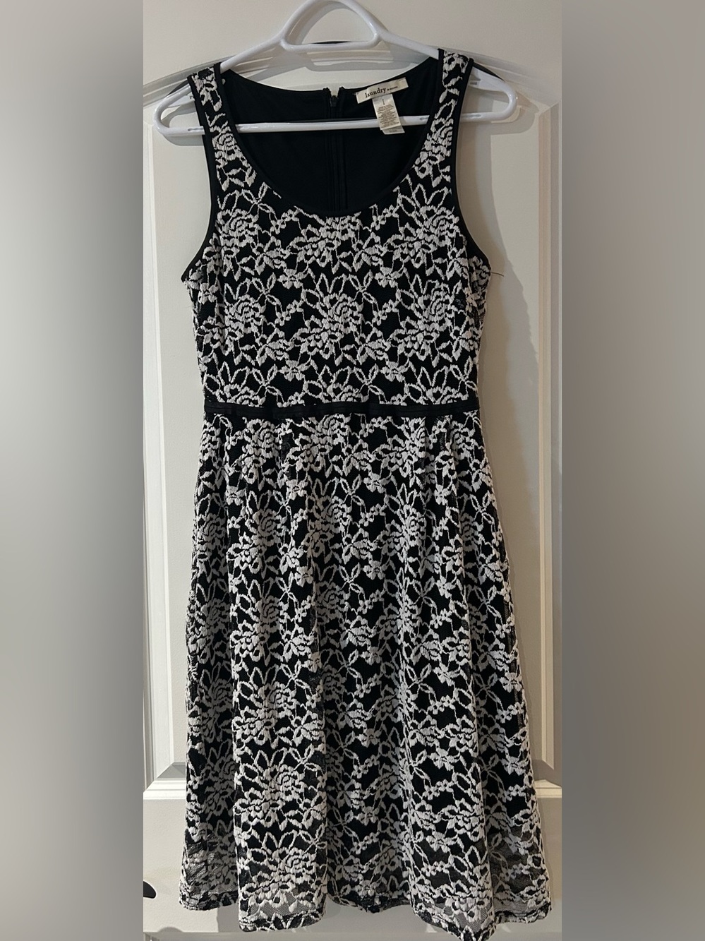 Laundry by Design Black and White Lace Dress